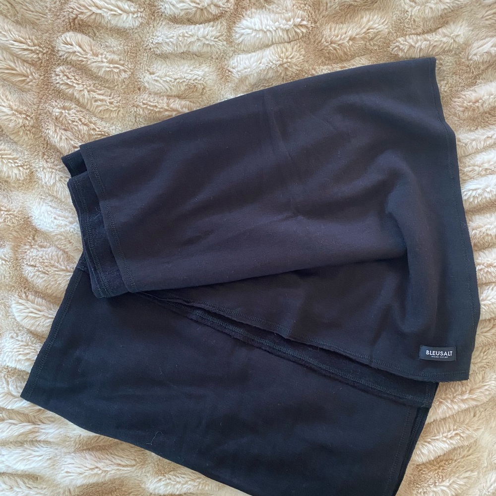 Bleusalt Black Scarf Shawl Wrap Soft Sustainable Luxury Brand New